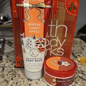 Bath & Body Works Winter Candy Apple Moisturizing Body Wash Set